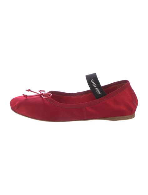 red satin mary janes miu miu|Miu Miu Satin Mary Jane Flats .